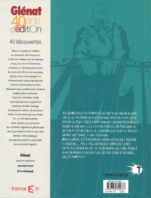 Verso de l'album Silien Melville Tome 1 Opération Arpège