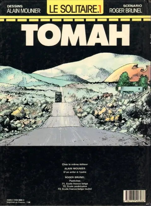 Verso de l'album Le Solitaire Tome 1 Tomah