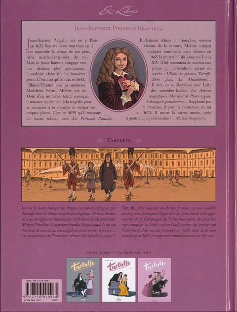 Verso de l'album Tartuffe de Molière Volume 3