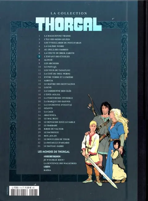 Verso de l'album Thorgal La collection Tome 7 L'enfant des étoiles