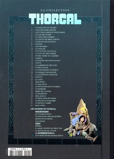 Verso de l'album Les mondes de Thorgal - La Jeunesse de Thorgal Tome 1 Les trois sœurs Minkelsönn