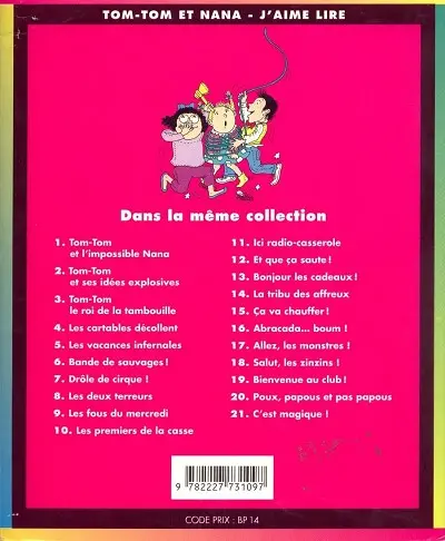 Verso de l'album Tom-Tom et Nana Tome 6 Bande de sauvages !
