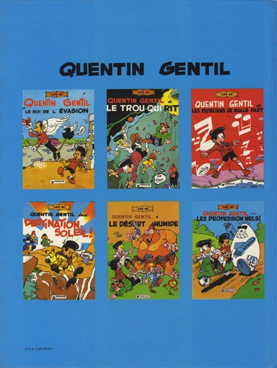 Verso de l'album Les As Tome 6 Quentin Gentil contre Les Professionnels !