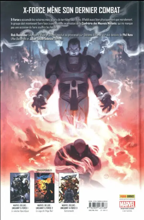 Verso de l'album Uncanny X-Force Tome 4 Exécution finale