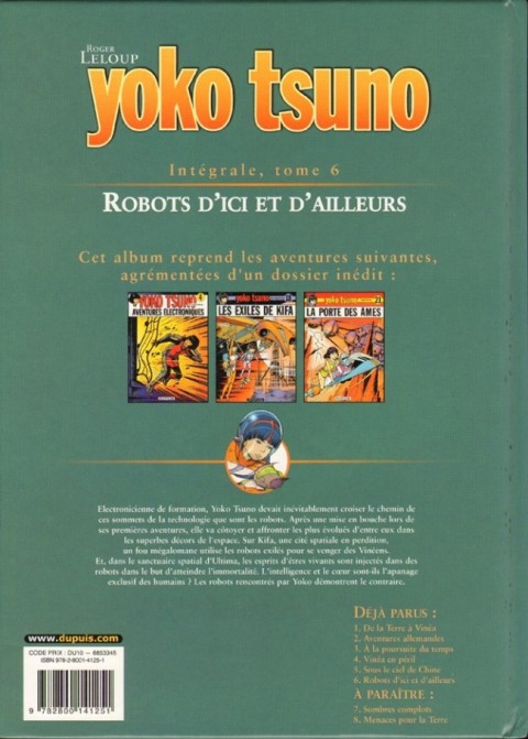 Verso de l'album Yoko Tsuno Intégrale Tome 6 Robots d'ici et d'ailleurs