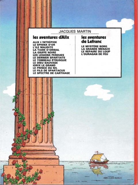 Verso de l'album Alix Tome 8 Le tombeau étrusque