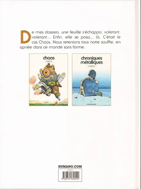 Verso de l'album Chaos