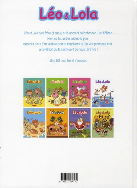 Verso de l'album Léo & Lola Tome 7 Tous dans le bain
