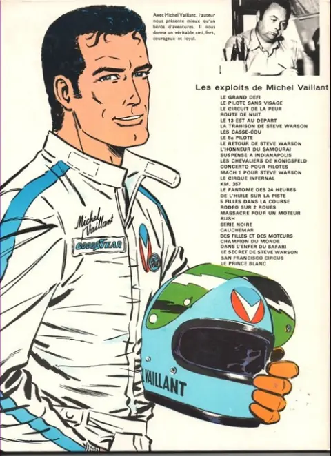 Verso de l'album Michel Vaillant Tome 10 L'honneur du Samouraï