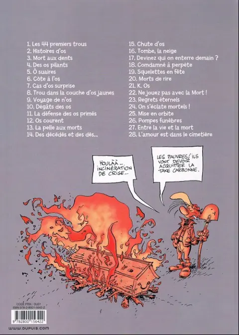 Verso de l'album Pierre Tombal Tome 2 Histoires d'os