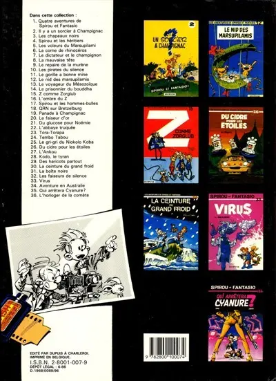 Verso de l'album Spirou et Fantasio Tome 5 Les voleurs du Marsupilami