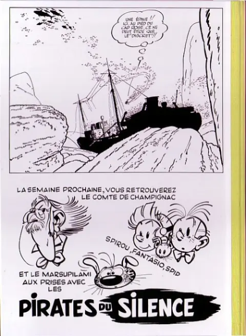 Verso de l'album Spirou et Fantasio Tome 9 Le repaire de la murène