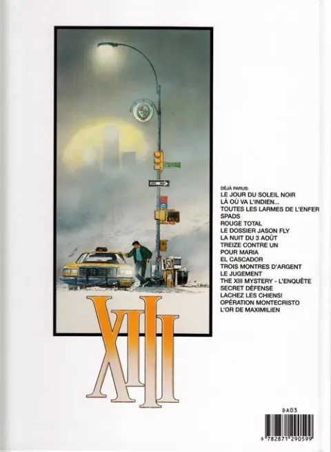 Verso de l'album XIII Tome 6 Le dossier Jason Fly