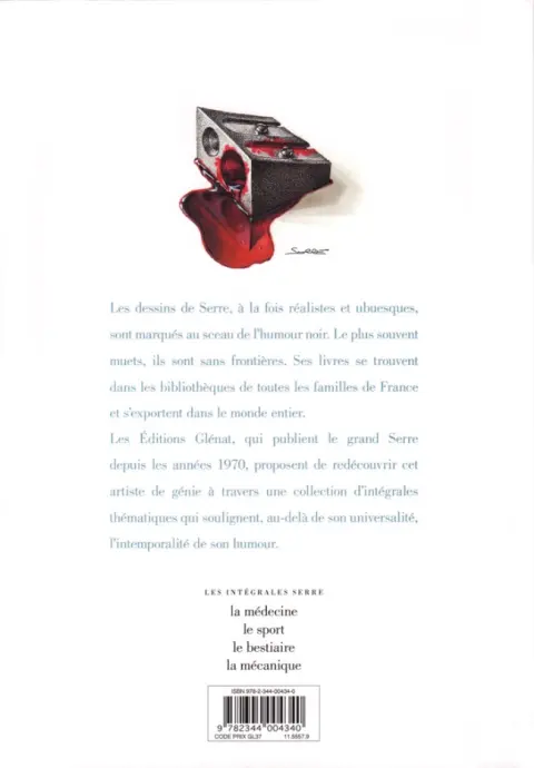 Verso de l'album Serre - Les intégrales La mécanique