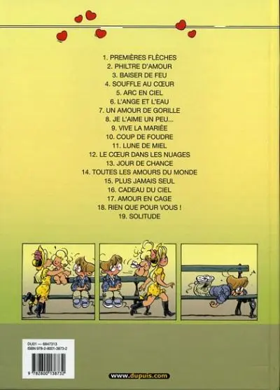 Verso de l'album Cupidon Tome 19 Solitude