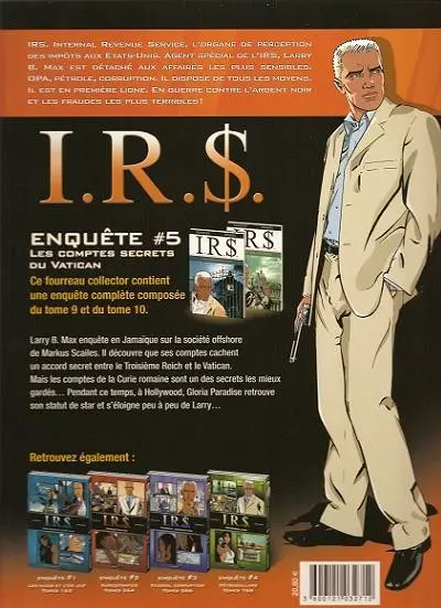 Verso de l'album I.R.$. Les comptes secrets du vatican