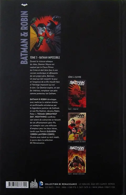 Verso de l'album Batman & Robin Tome 3 Batman impossible