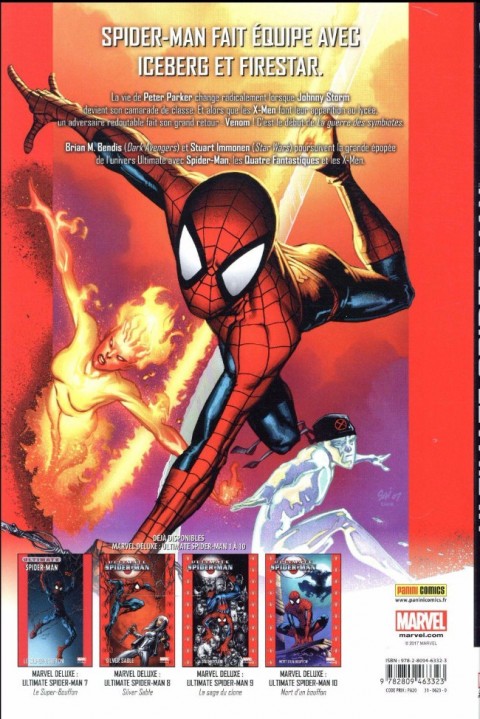 Verso de l'album Ultimate Spider-Man Tome 11 La guerre des Symbiotes