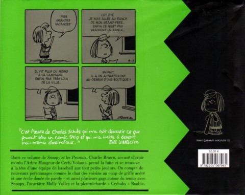 Verso de l'album Snoopy & Les Peanuts Tome 14 1977 - 1978