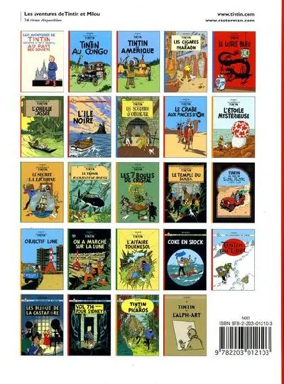 Verso de l'album Tintin Tome 19 Coke en stock