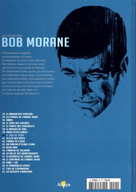 Verso de l'album Bob Morane La collection - Altaya Tome 40 Le jade de Séoul