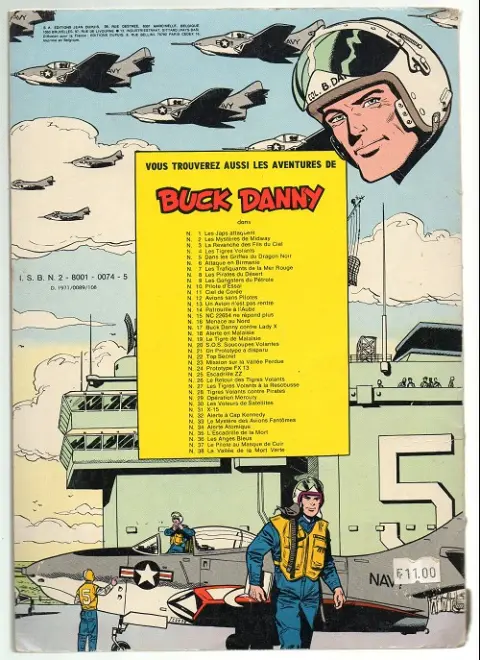 Verso de l'album Buck Danny Tome 37 Le pilote au masque de cuir