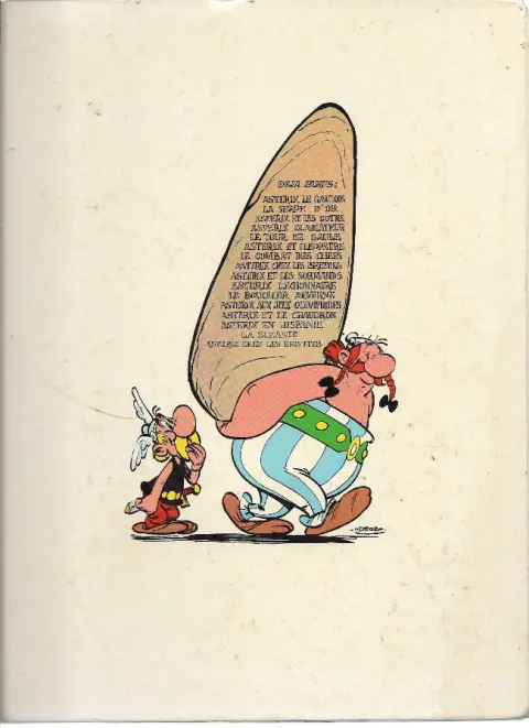 Verso de l'album Astérix Tome 3 Astérix et les Goths