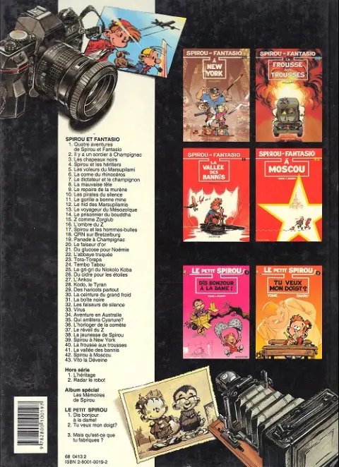 Verso de l'album Spirou et Fantasio Tome 17 Spirou et les hommes-bulles