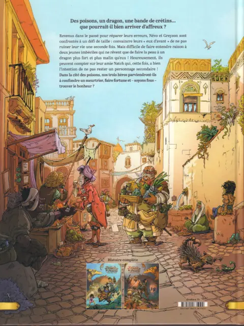 Verso de l'album Dragon & Poisons Tome 2 Le Bedonnant et le Balafré