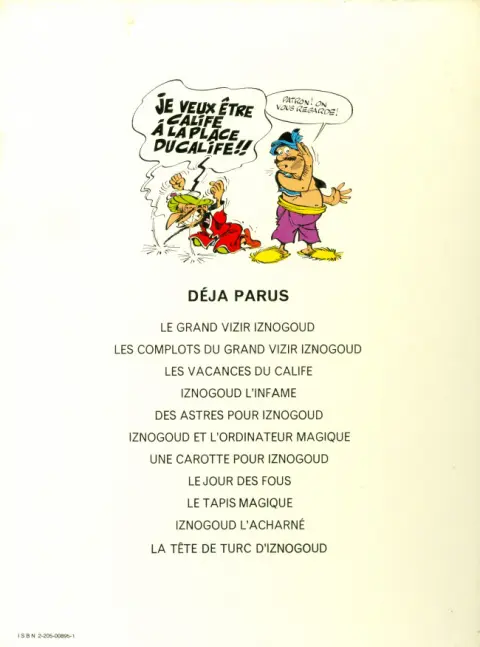 Verso de l'album Iznogoud Tome 11 La tête de Turc d'Iznogoud
