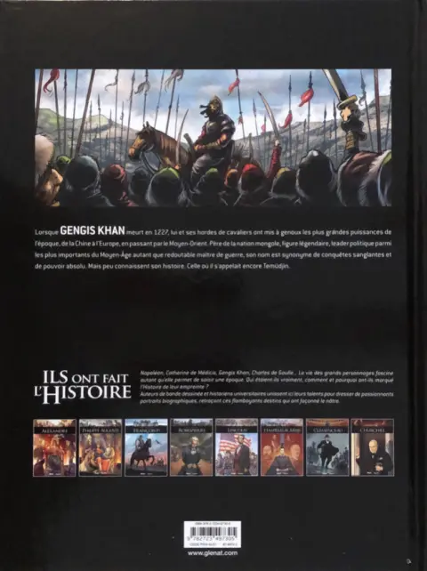 Verso de l'album Ils ont fait l'Histoire Tome 6 Gengis Khan