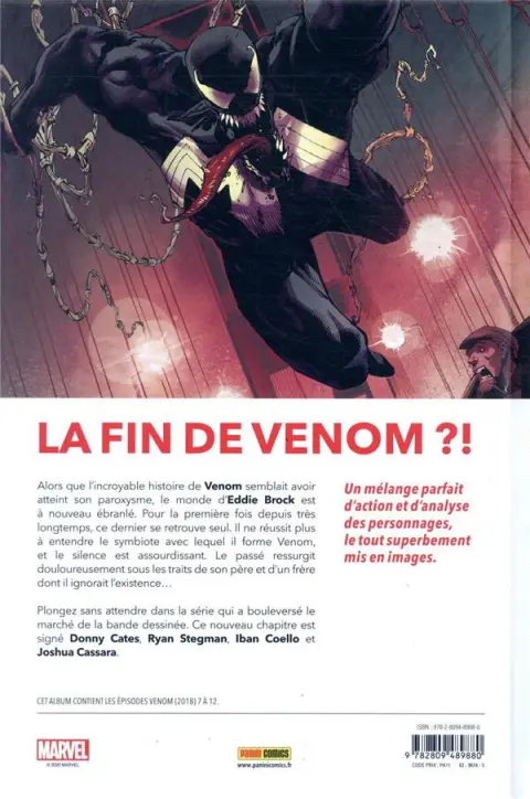 Verso de l'album Venom Tome 2 Abysse