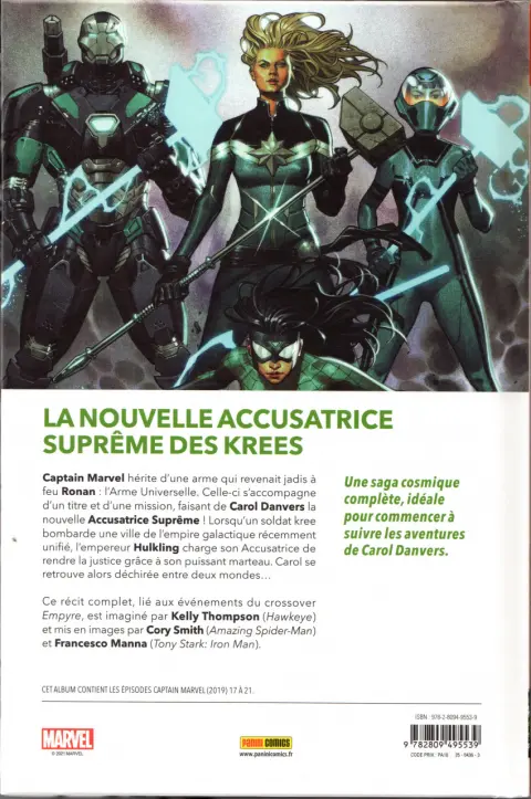 Verso de l'album Captain Marvel 4 L'accusatrice