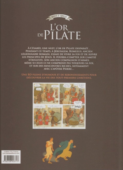 Verso de l'album Au matin du troisième jour Tome 2 L'or de Pilate