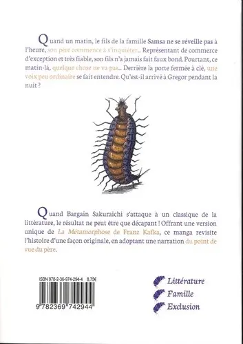 Verso de l'album La métamorphose