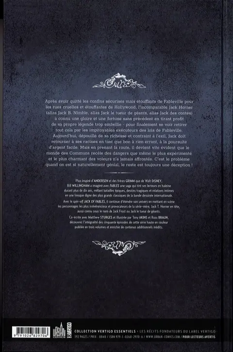 Verso de l'album Jack of Fables 3