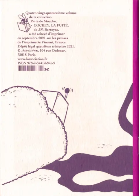 Verso de l'album Cockey la Fuite