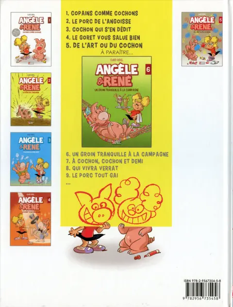 Verso de l'album Angèle & René Tome 5 De l'art ou du cochon