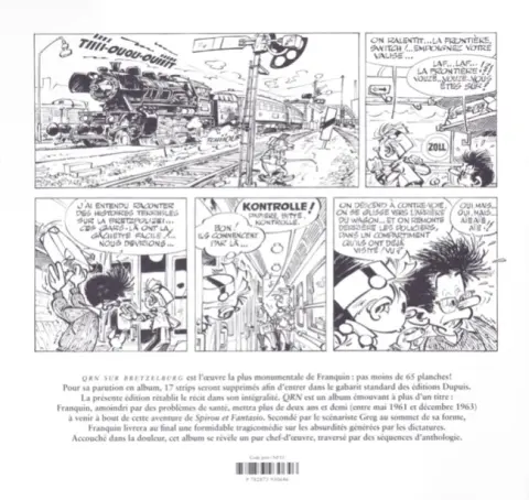 Verso de l'album Spirou et Fantasio Tome 18 QRN sur Bretzelburg