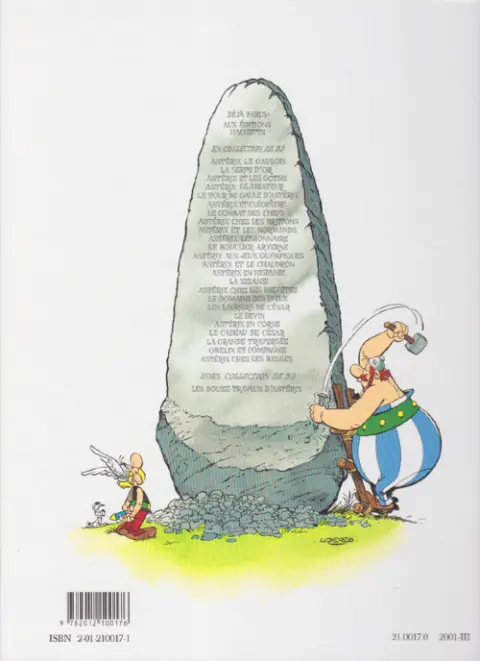 Verso de l'album Astérix Tome 17 Le domaine des Dieux