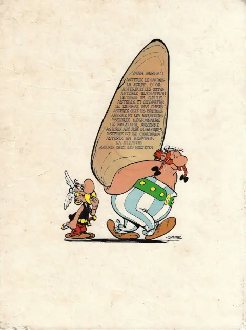 Verso de l'album Astérix Tome 7 Le combat des chefs