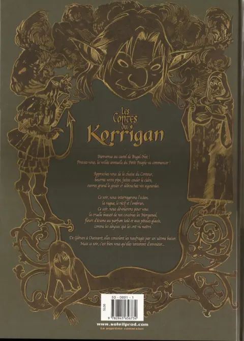 Verso de l'album Les contes du Korrigan Livre troisième Les Fleurs d'écume