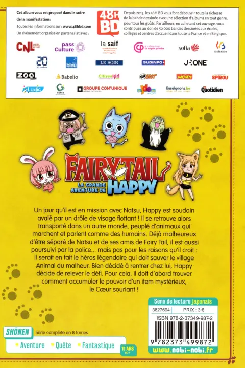 Verso de l'album Fairy Tail - La grande aventure de Happy 1