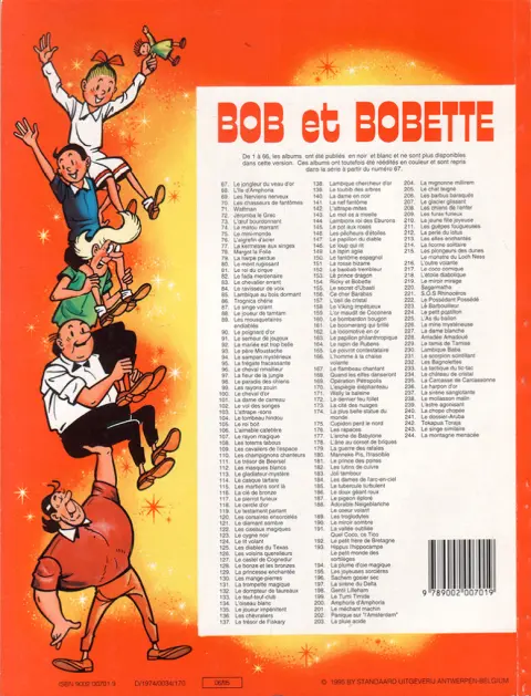 Verso de l'album Bob et Bobette Tome 150 Le fantôme espagnol
