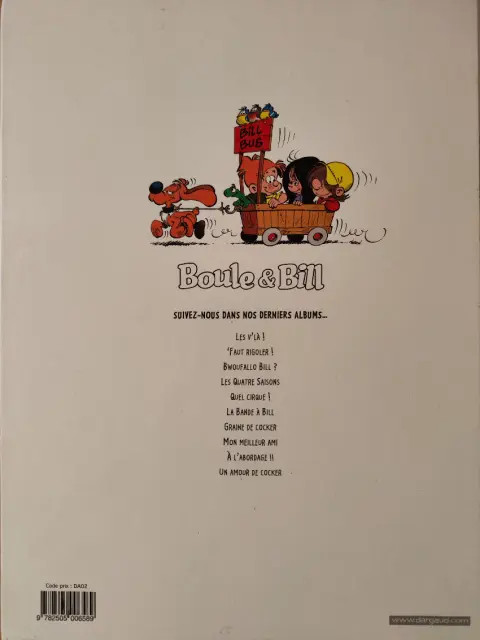 Verso de l'album Boule & Bill Tome 26 'faut rigoler !
