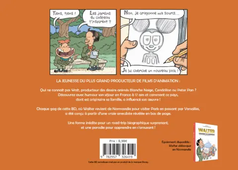 Verso de l'album Les mésaventures de Walter Iziny 2 Walter - Vers Paris et au-delà ! - Entre la Normandie et l'infini -
