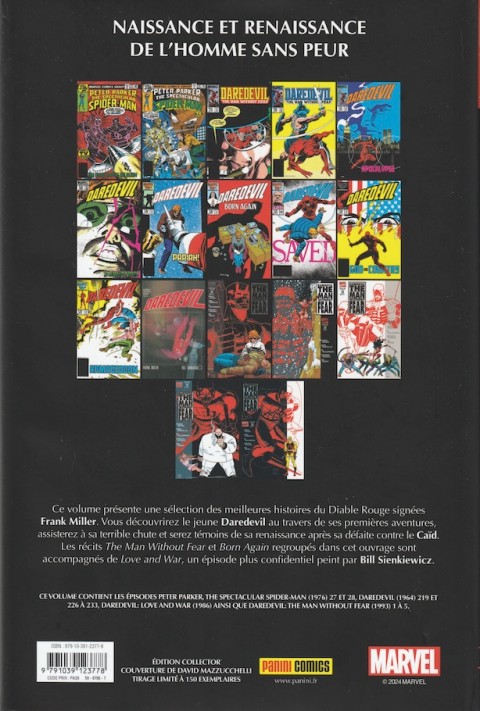 Verso de l'album Daredevil par Frank Miller Tome 1 Daredevil  : Companion