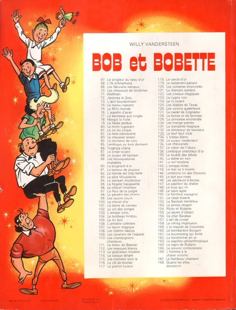 Verso de l'album Bob et Bobette Tome 165 Le poivrot contestataire