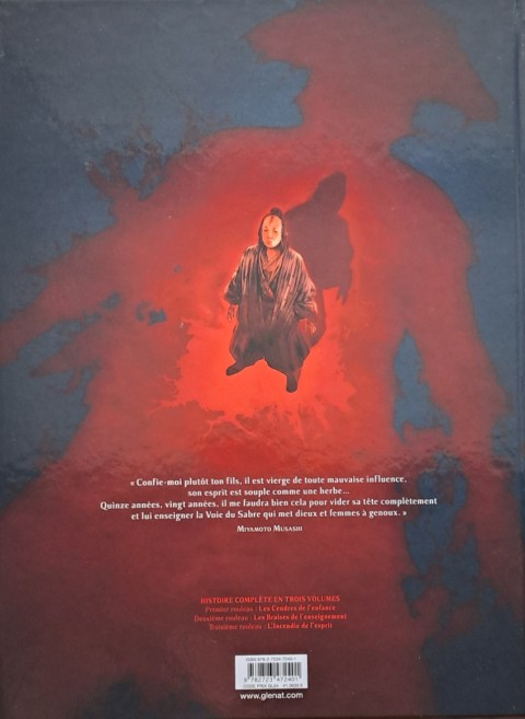 Verso de l'album La Voie du Sabre Tome 1 Les Cendres de l'enfance