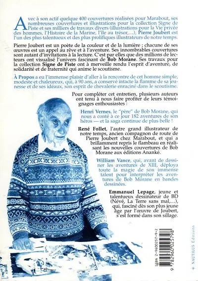 Verso de l'album À Propos Tome 4 À Propos de Bob Morane et de Signe de Piste